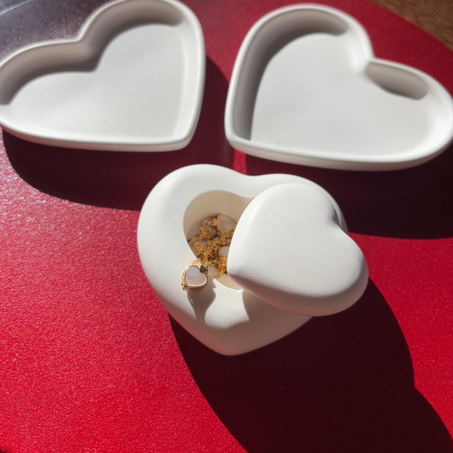 Heart Trinket Box – Romantic Keepsake Box with Heart Lid