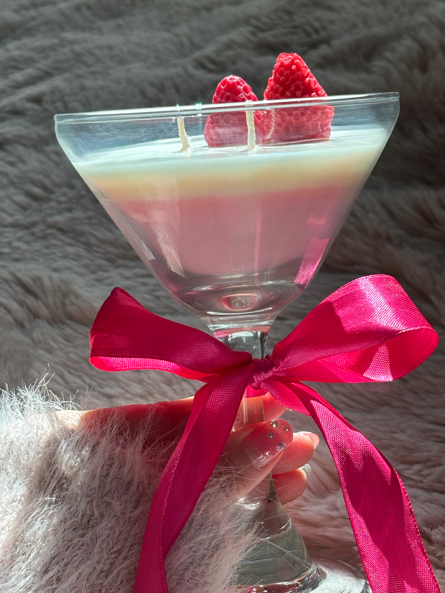 Strawberry Mood – Martini Glass Candle
