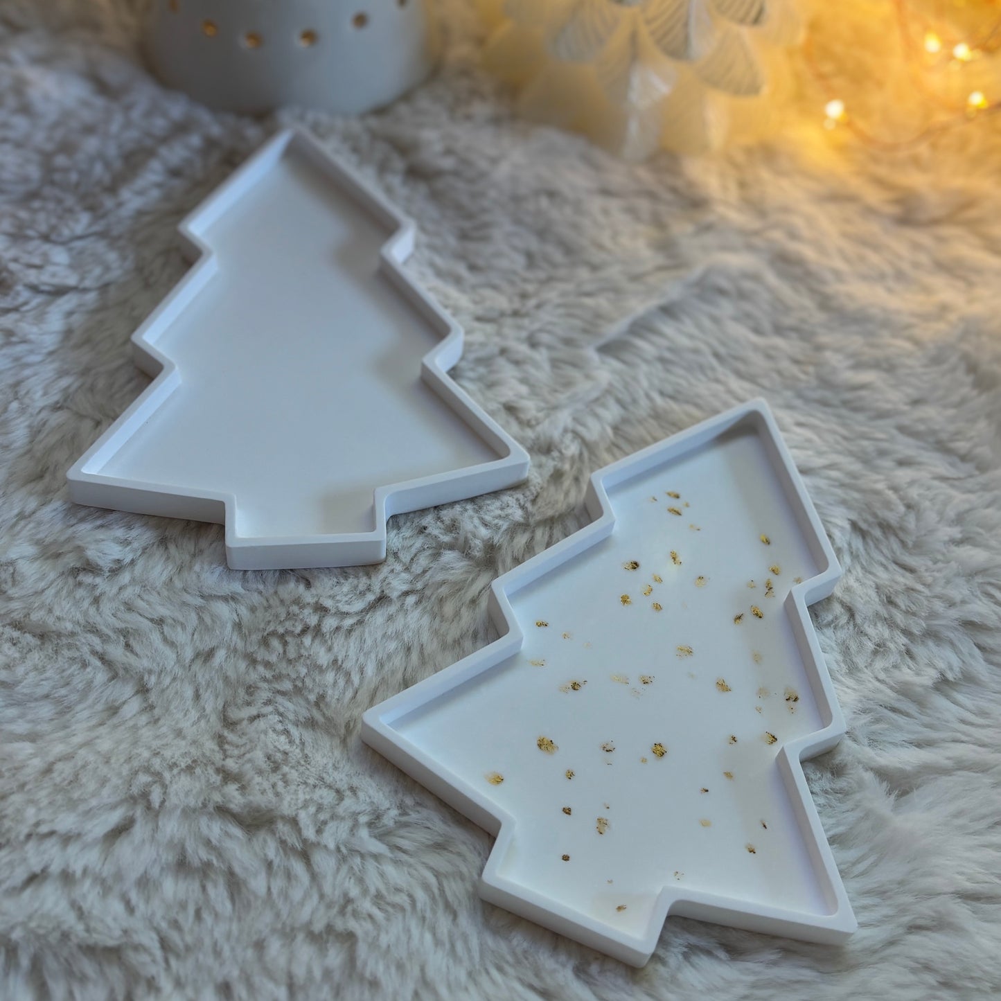 Winter Tree Tray（White / Gold Fleck Edition）