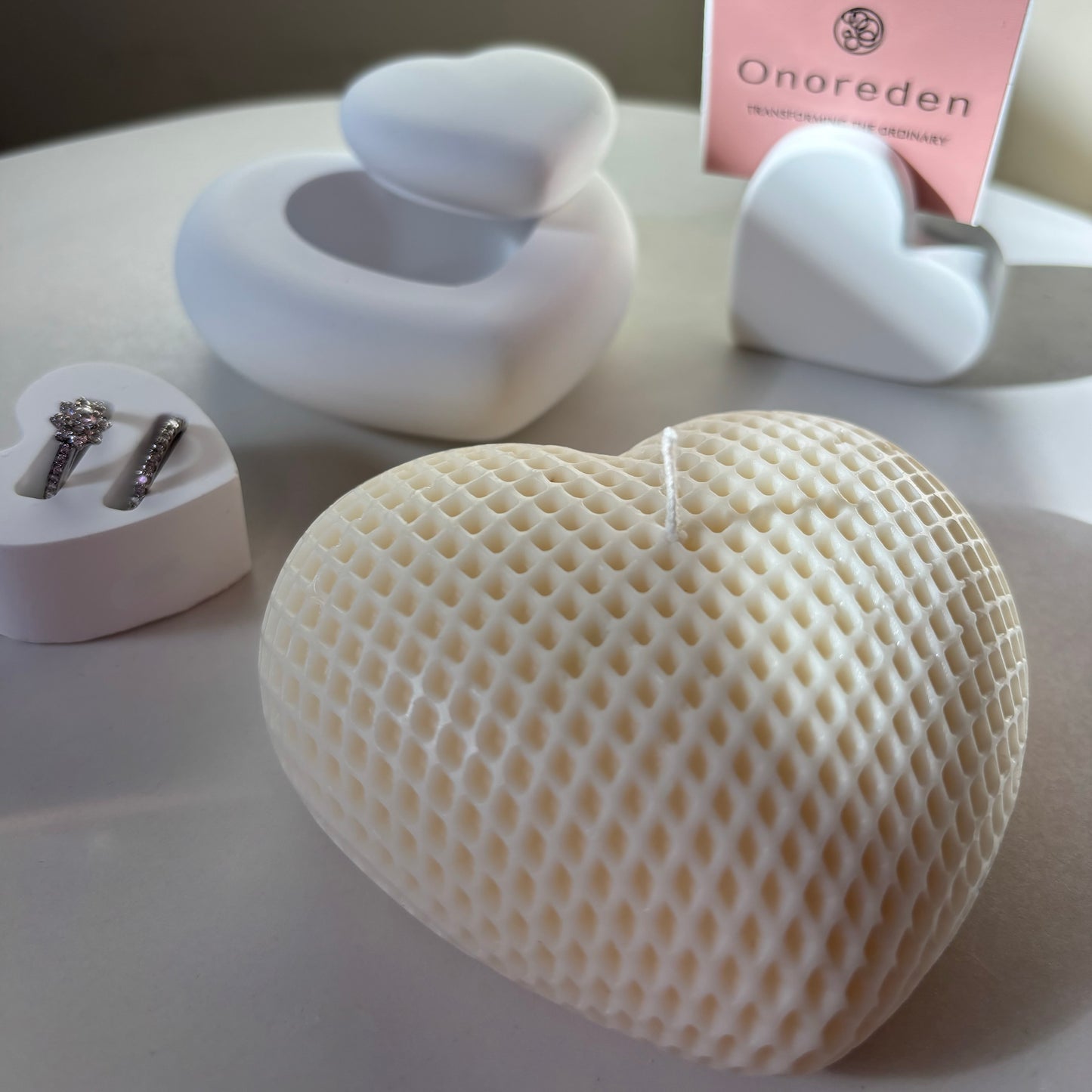 Lattice Heart – Sculpted Soy Candle