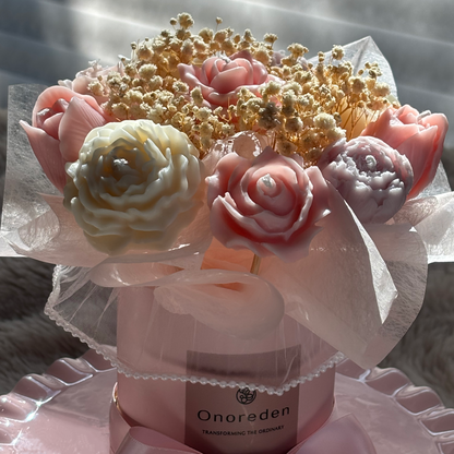 Moments in Bloom – Candle Bouquet