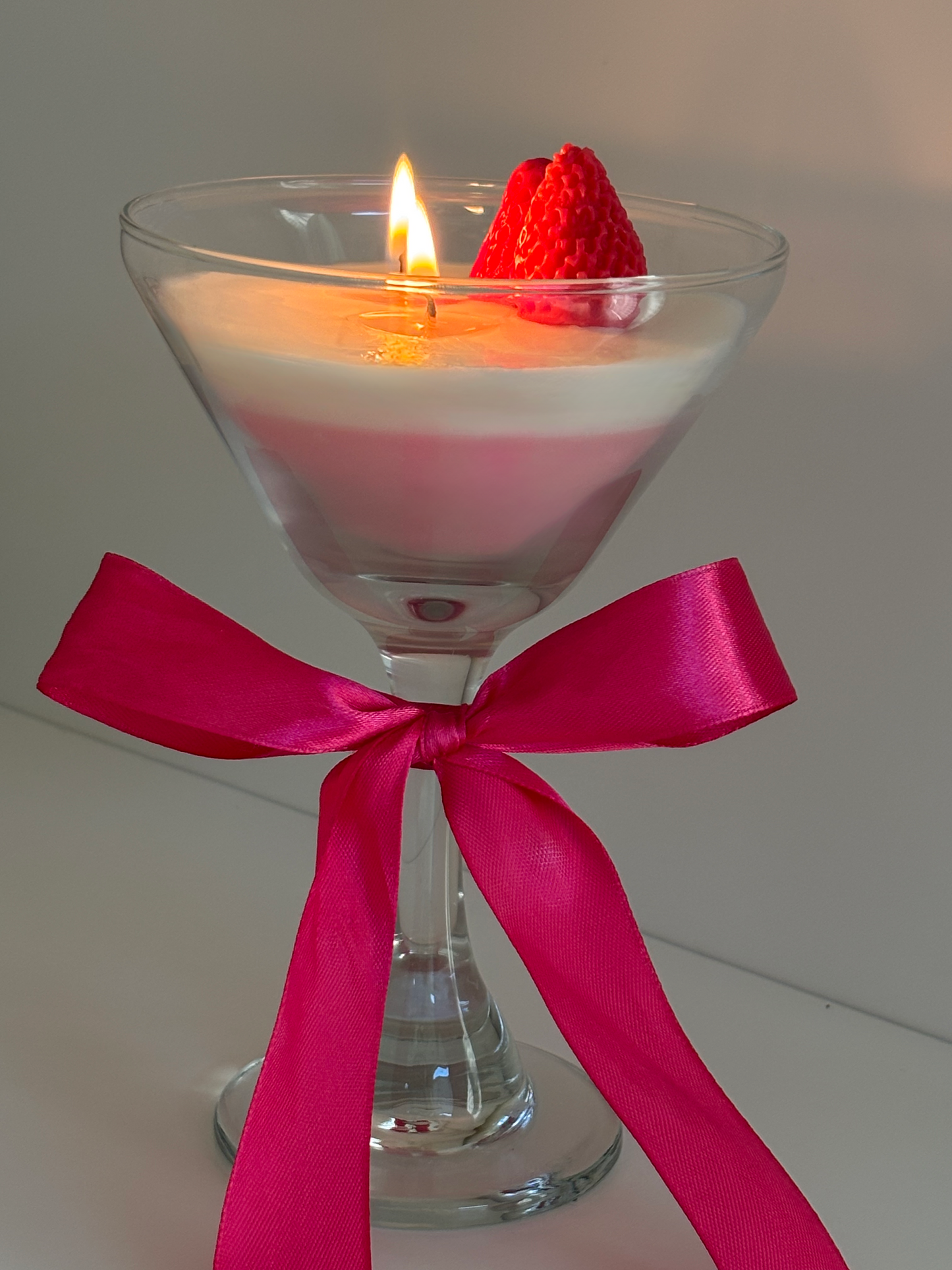 Strawberry Mood – Martini Glass Candle