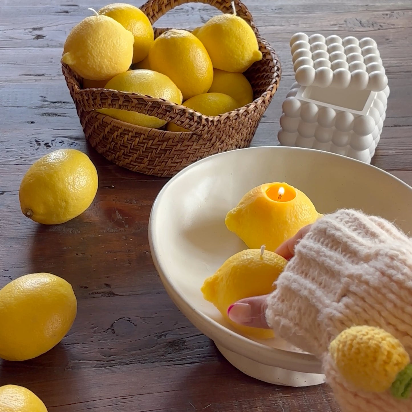 Sunlit Lemon – Sculpted Soy Wax Candle